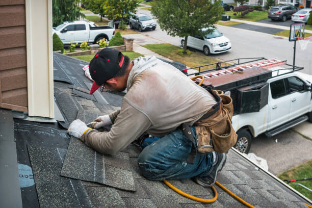 Professional Roofing technician working in Dansville, NY